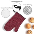 thumbnail image 5 of Kitchen Gloves Heat Insulation Pad Three Sets Of Heat Proof Waterproof Fabric Easy To Clean For Pot Cover Microwave Oven End Bowl Plate Leopard Print Pattern Red And Black_3, 5 of 8