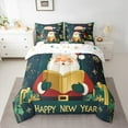 thumbnail image 2 of Manfei Vintage Santa Claus 7-Piece Twin Bedding Sets,Happy New Year Bedding Comforter Set,Teens Xmas Gifts Sheet Sets For Kids,Luxury Bedroom Decor Reversible, 2 of 8