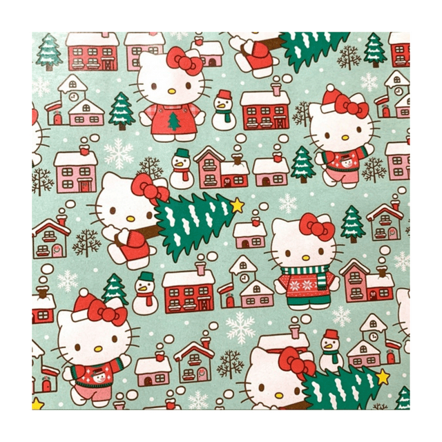 Hello Kitty Xmas Wrapping Paper Cartoons Themed Gift Wrapper Made from ...