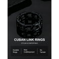 thumbnail image 6 of ChainsProMax Mens Rings Stainless Steel Size 9 Cuban Curb Link Ring Black Rings for Men, 6 of 7