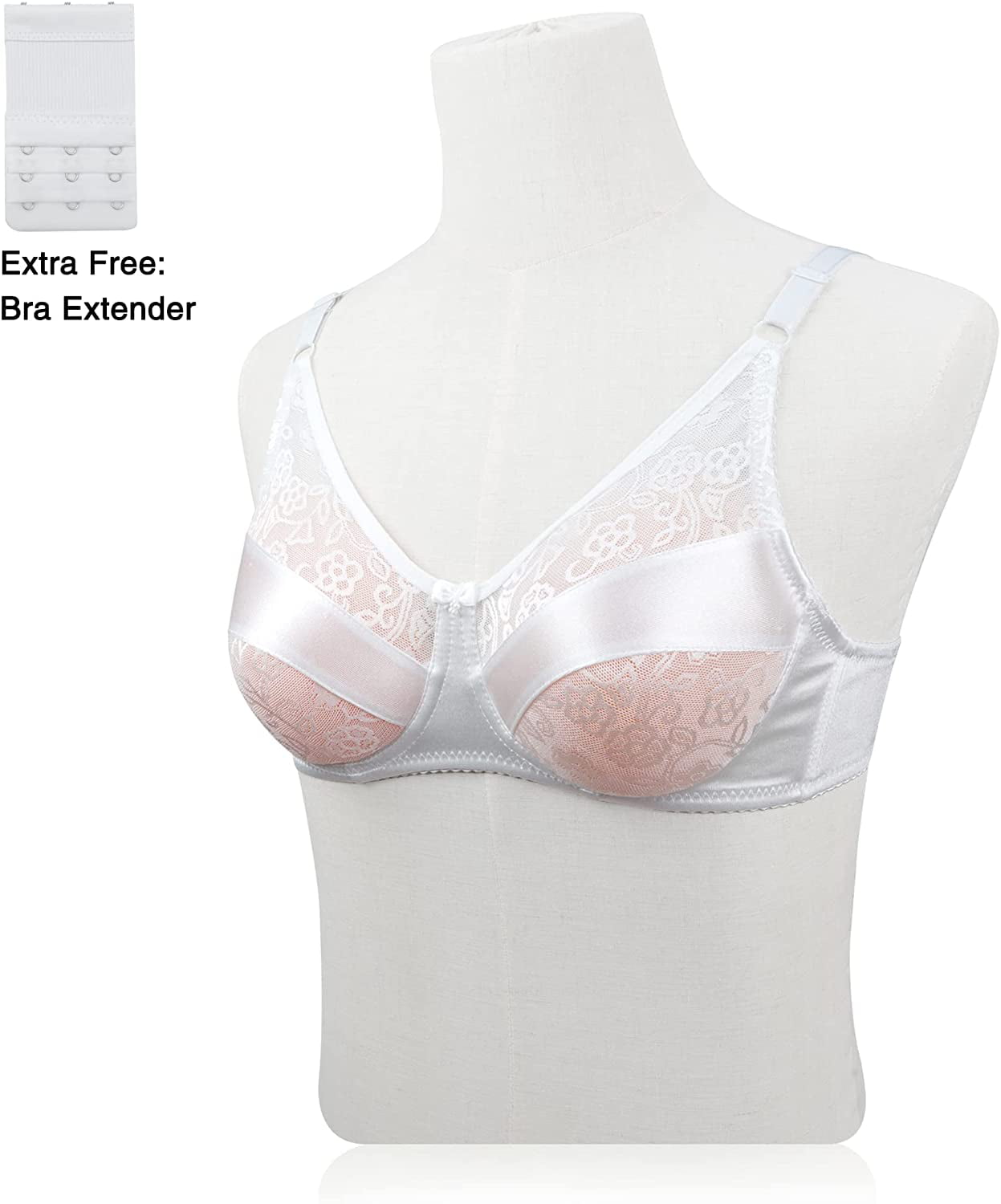  ANRIO Cotton Pocket Bra for Women Seniors Elderly Mastectomy  Post Surgery Silicone Breast Prosthesis Full Coverage Bras (Color : Gray,  Size : 90/40C) : Clothing, Shoes & Jewelry