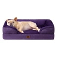 thumbnail image 1 of Cama para perros EHEYCIGA, ortopédica, impermeable, de espuma viscoelástica, color morado, 1 of 9