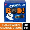 thumbnail image 3 of (2 pack) OREO Orange Creme Chocolate Halloween Sandwich Cookies, 30 Snack Packs (2 Cookies per Snack Pack), 3 of 23