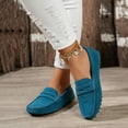 thumbnail image 2 of Rokment Women's Men's Moccasines Slip on Penny Loafers Walking Shoes Classic Comfortable Suede Flat Spring Fall Casual Dress Footwear Sky Blue Size 8, 2 of 4