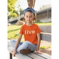 thumbnail image 2 of Live Life Daisy Lettering T-Shirt Juniors -Image by Shutterstock,  x-Small, 2 of 4