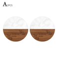 thumbnail image 1 of Personalized Coasters Engraved Wood & Marble Tea/Coffee Coasters Customized, 1 of 9