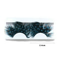 thumbnail image 6 of comerut 1 Pair 3D Colorful Fake Lashes Natural & Dense Blue Color Artificial Feather Eyelashes Extension Party Makeup Fake Eyelashes for Halloween Cosplay Party Performance Masquerade, 6 of 8