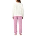 thumbnail image 5 of Miqool Womens Fuzzy Fleece Pajama Sets 2 Piece Long Sleeve Winter Warm Loungewear Sleepwear with Pocket, 5 of 9