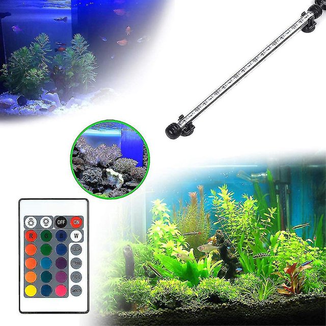 Luces LED sumergibles para acuarios, con temporizador de encendido y apagado automático, enchufe europeo