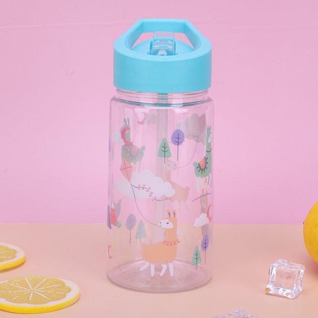 Termos para agua Los niños beben botella a prueba de fugas lindo vaso con pajita para deportes de viaje escolar