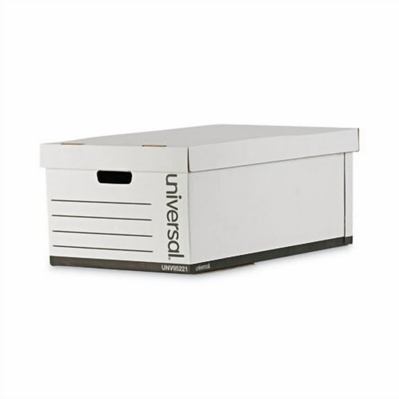 Medium-Duty Easy Assembly Storage Box, Legal Files, White, 12/carton | Bundle of 2