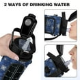 thumbnail image 3 of Christmas Snowflake 64 Oz Half Gallon Water Bottle with Sleeve - BPA Free Leakproof Sport Large Plastic Water Bottle with Straw&Time Marker&Insulated Neoprene Holder Carrier Gift for Women Men, 3 of 5