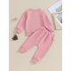 thumbnail image 4 of Conjunto de sudadera y pantalones de cuello redondo de manga larga para niña recién nacida, ropa de otoño para mamá, 4 of 8