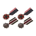 thumbnail image 1 of 4x Insignias de corona geométricas de tela, broches para corbata, ramillete de uniforme, joyería EstiloK, 1 of 9