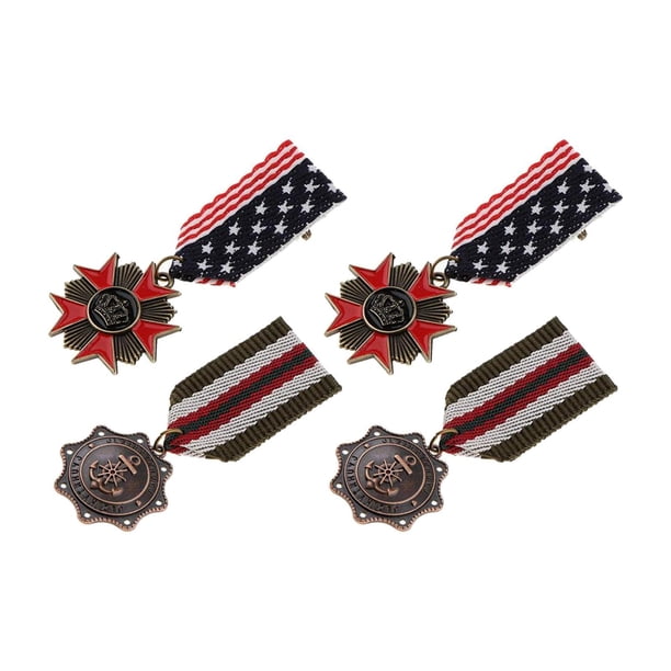 4 broches con forma de corona geométrica estilo retro para corbata, ramillete para disfraz o uniforme. EstiloK