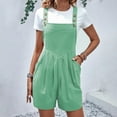 thumbnail image 3 of REALiKUN Summer Rompers for Women Dressy Casual Wide Leg Short Jumpsuits with Pockets Button Down Loose Overall Shorts, 3 of 6