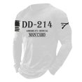 thumbnail image 2 of TrendOFT Mens Graphic Tees DD-214 Veteran Graphic Printed Long Sleeve Crew Neck Casual Patriotic Loose Tops Men's T-Shirts White XXL, 2 of 3