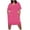 Hot Pink 1, variant on Kaemgyyd Plus Size Dresses for Women Casual Loose V Neck Half Sleeve Flowy Dress Solid Color Basic Midi Dress with Pockets