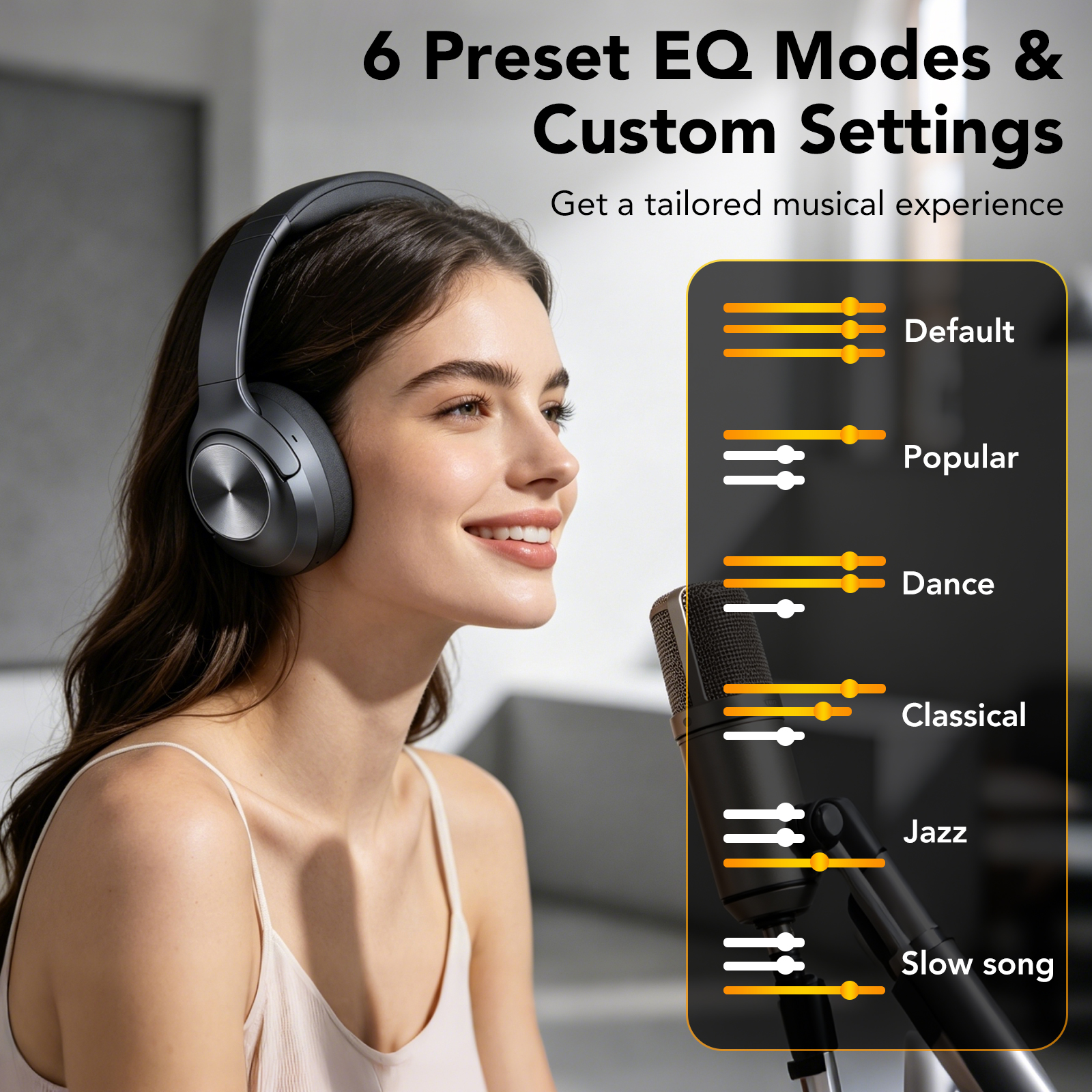 IKT Hybrid Active Noise Cancelling Headphones, 100-Hour Battery photo 2