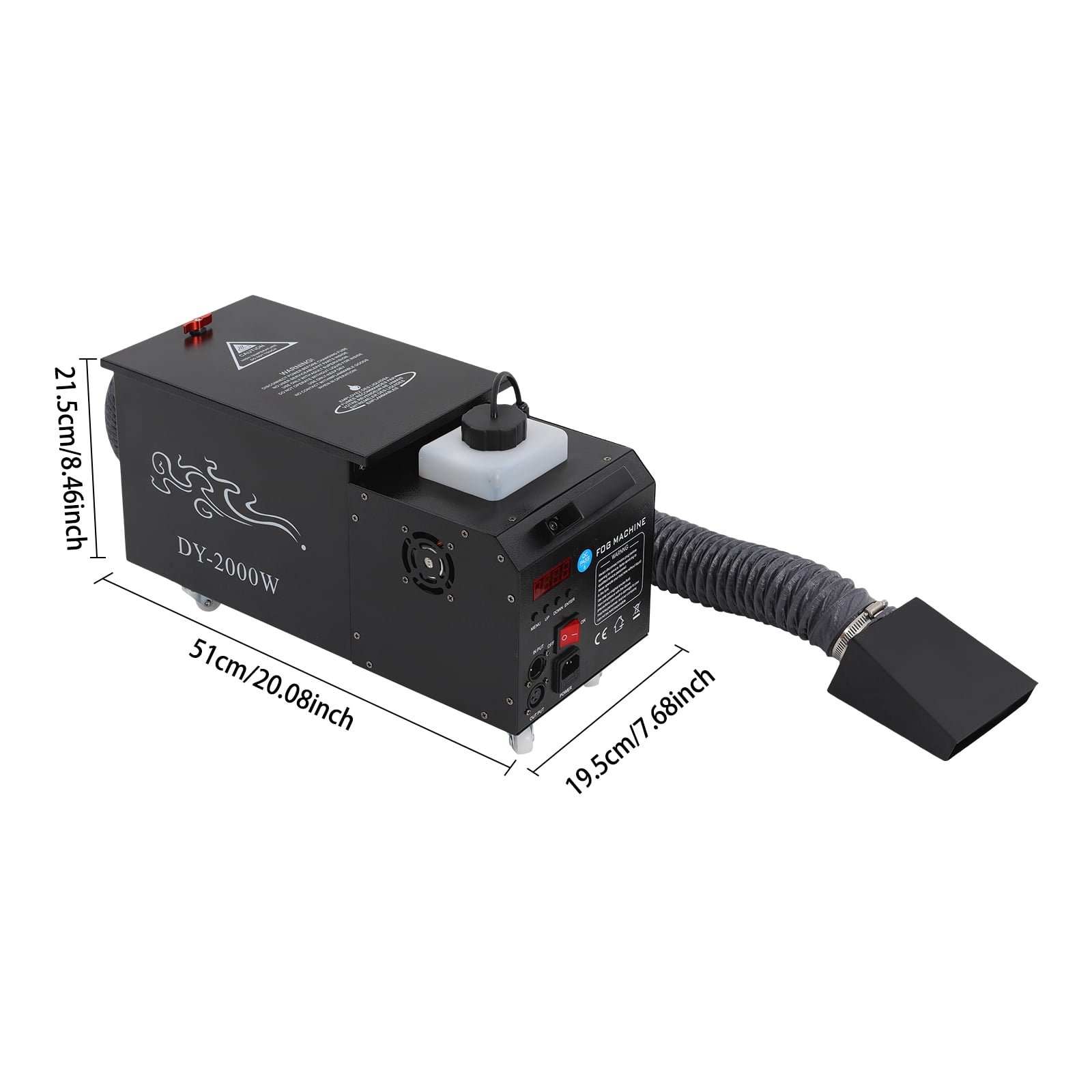 TFCFL 2000W Low Lying Fog Machine Water Based Ground Fog Machine Fog Machine with Tube Coverage 10763.91ft²