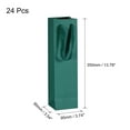 thumbnail image 2 of Wine Bags, 24Pack Dark Green 4 x 4 x 14 In Wine Gift Bags with Handles for Wedding Birthday, 2 of 6