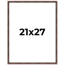 21x27 Frame Brown Bamboo with Dark Coffee/Walnut Finish | Solid Wood Picture Frame Width 0.75