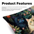 Cat Throw Pillow Covers Set of 2 Velvet Cushion Cases with Unique