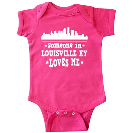 

Inktastic Louisville Kentucky Someone Loves Me Gift Baby Boy or Baby Girl Bodysuit