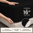thumbnail image 4 of Lux Decor 4 Piece Twin XL Bed Sheets Set - Deep Pocket Twin XL Sheets Set, Soft Microfiber Breathable & Cooling Sheets (Black), 4 of 10