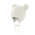 thumbnail image 2 of Taybagh Toddlers Hats Winter Toddler Girl Hat Knitted Double Wool Earmuffs Hat with Adjustable Rope, 2 of 3