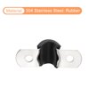 thumbnail image 4 of Uxcell 30Pack 1/4" Cable Clamp U Shape Stainless Steel Rubber Cushioned Pipe Strap, 4 of 5