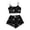 #01-Black, variant on YAYUBA Women Halloween Piece Pajama Set, Scallop Hem Cami Crop Top and Elastic Waist Sleep Shorts Loungewear Halloween Gifts , S, Purple