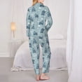 thumbnail image 6 of Goofa Cute Hippopotamus Printed Women’s 2 Piece Pajama Set Super,Pajamas Women's Long Sleeve Sleepwear Soft Button Down Loungewear Pjs Lounge Set Nightwear-, 6 of 9