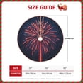 thumbnail image 2 of Daiia Fireworks3 Drawing Merry Christmas Tree Skirt , Xmas Large Lace-up Tree Skirt, Santa Snowflakes Rustic Home Decorations New Year Party Farmhouse Decor-36", 2 of 6