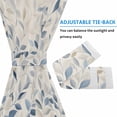 thumbnail image 4 of Blue Botanical Door Curtains for Door Window, French Sidelight Front Back Door Curtains With Tieback, Farmhouse Spring Summer Plant Kitchen Rod Pocket Drapes Panel, 25"x72", 4 of 5