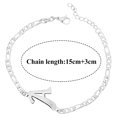 thumbnail image 2 of SUSHANG Women'S A-Z Letter Bracelet Personalized Initial Bracelet Silver Plated Titanium Letter Bracelet Dainty Titanium Bracelet Delicate Disc Name Bracelet for Women Girls, 2 of 3