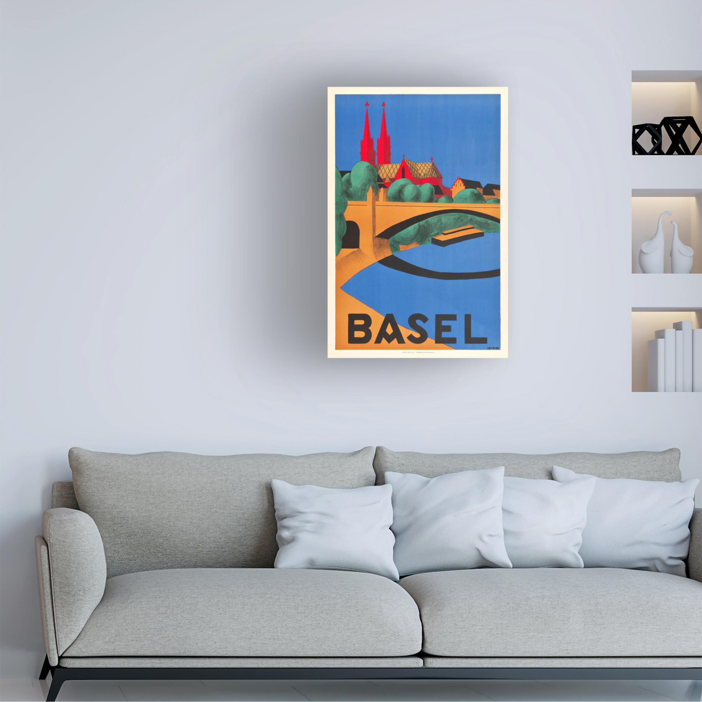 Vintage Apple Collection 'Basel Travel' Canvas Art