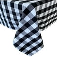 thumbnail image 5 of Newbridge Farmhouse Buffalo Check Rustic Cotton Tablecloth - Cottage Style Farmhouse Gingham Check Tablecloth, 70 Inch Round, Black, 5 of 7