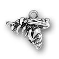 thumbnail image 1 of Sterling Silver 18" 1mm Box Chain 3D Bumble Bee Pendant Necklace Open Wings, 1 of 2