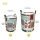 thumbnail image 3 of Fotbe Patchwork In Country Style Cesto de Ropa con Asas, Cesto Impermeable de Gran Capacidad, Bolsa de Lavado para Dormitorio, Cesto de Ropa con Ruedas y Asas-Small, 3 of 6