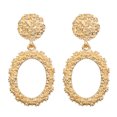 thumbnail image 2 of Women Round Circle Dangle Earring Flower oval dangle Girl Flower Exaggerated Oval Ear Drop Earring Jewelries, 2 of 5