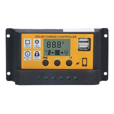 

Smart Charge Controller Photovoltaic Solar Panel Battery Regulator with LCD Display 12V 24V 20A