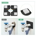 thumbnail image 4 of 2-Pack Wall Split Flange, for 1 Inch/25mm OD Pipe ABS Escutcheon Plate Square Plumbing Cover Plates [Black], 4 of 6