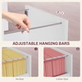 thumbnail image 4 of Lockable 2-Drawer White Filing Cabinet - Compact Home Office Storage with Adjustable Hanging Bars for A4 & Letter Files - Under Desk Cabinet, 4 of 7
