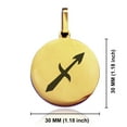 thumbnail image 2 of Stainless Steel Sagittarius Zodiac Sign (Centaur Archer) Round Medallion Pendant Necklace, 2 of 3