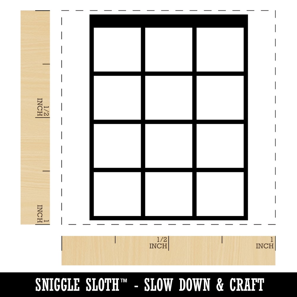 Ukulele Chord Blank Self-Inking Rubber Stamp Ink Stamper - Black Ink - Small 1 Inch