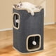thumbnail image 5 of Cama para gatos cubierta protectora de muebles para gatos con bola esponjosa, cubo para gatos, casa para gatos de interior con rechinantes Doble capa, 5 of 8