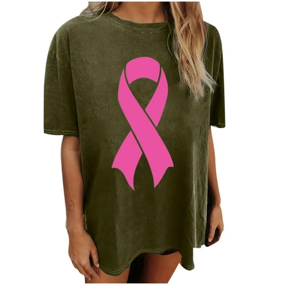 TSADFHJI Going out Tops for Women Corset Womens Summer Short Sleeve Printed Crew Neck Loose Tee Shirt Top Blouse Casual Tunic 08 M Green