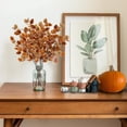 thumbnail image 3 of Fall Eucalyptus Leaves Artificial Eucalyptus Stems Long Silver Dollar Leaves Autumn Leaf Branches Fake Silk Eucalyptus for Indoor Home Autumn Thanksgiving Decor (Mixed Fall Color), 3 of 6