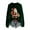 Green, variant on Unbranded Christmas Sweater for Women Retro Cute Santa Claus Graphic Long Sleeve Knitted Crew Neck Xmas Holiday Party Printed Pullover Tops Dark Green XL